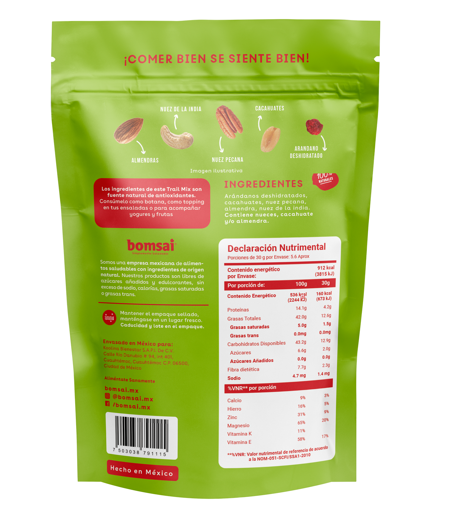 Trail Mix Antioxidante 170 gr