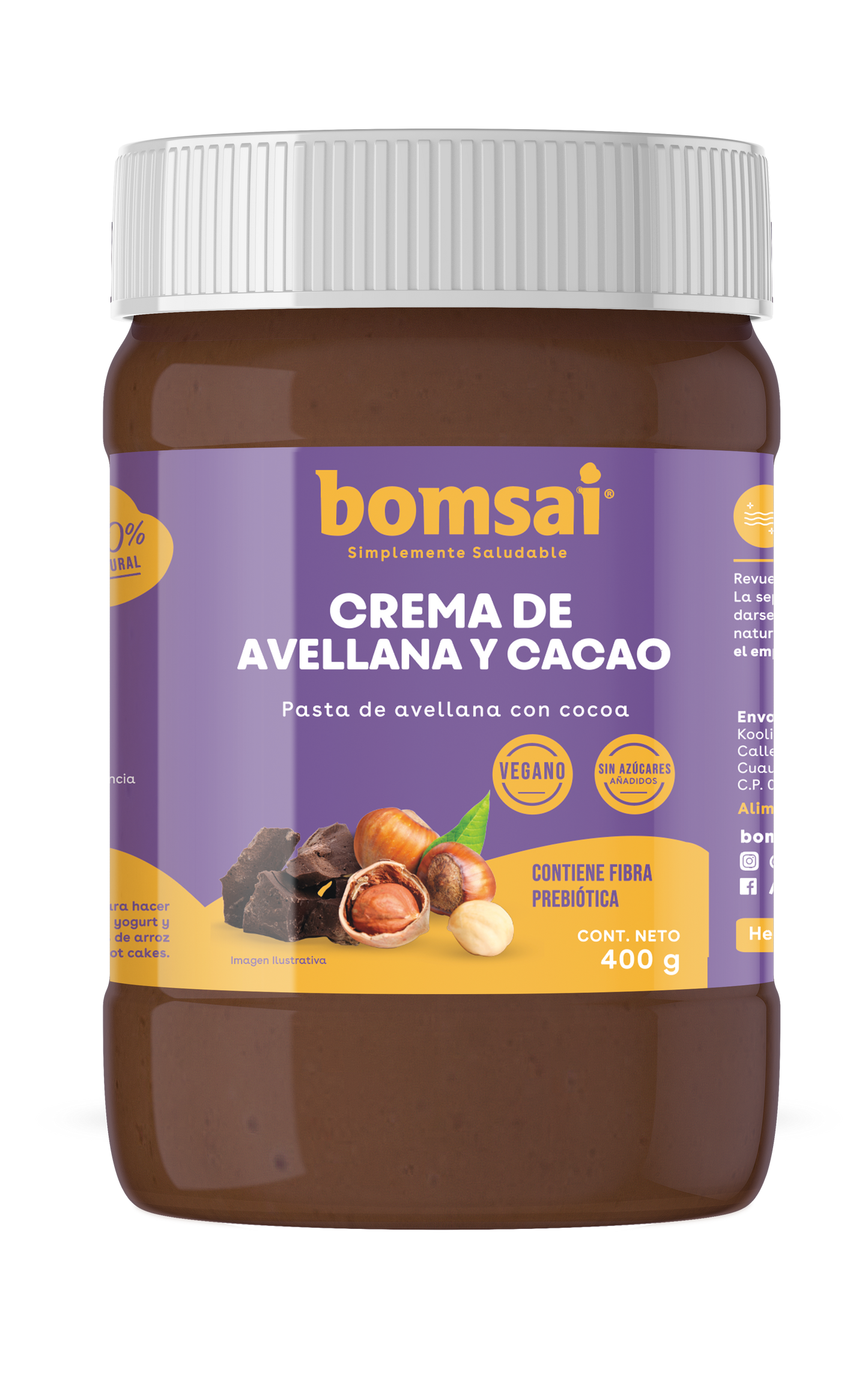 Crema de Avellana y Cacao 400 gr